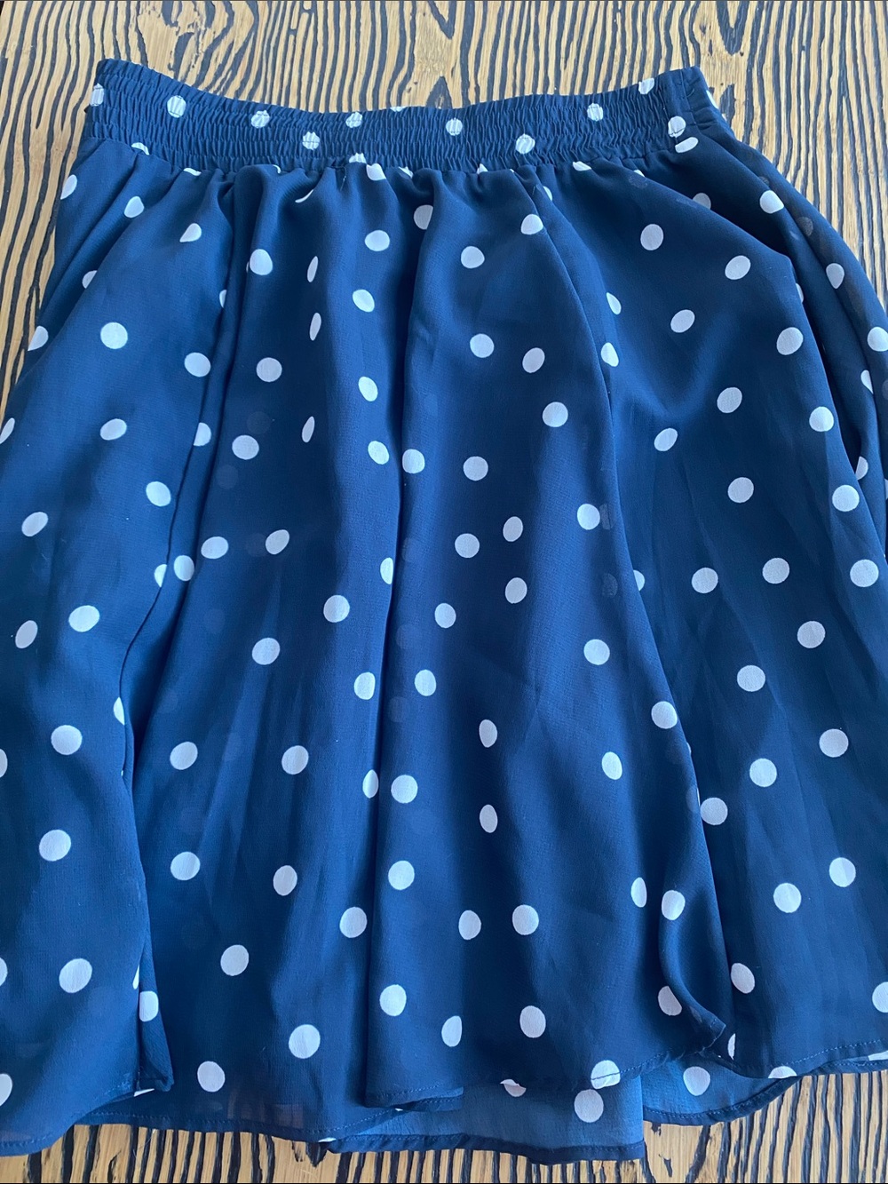 Maison Jules Navy Polka Dot Circle Skirt - Picture 4 of 7